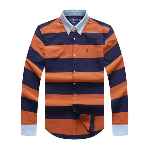 RRL Small Pony Bold Stripe Long Sleeve Men Shirt