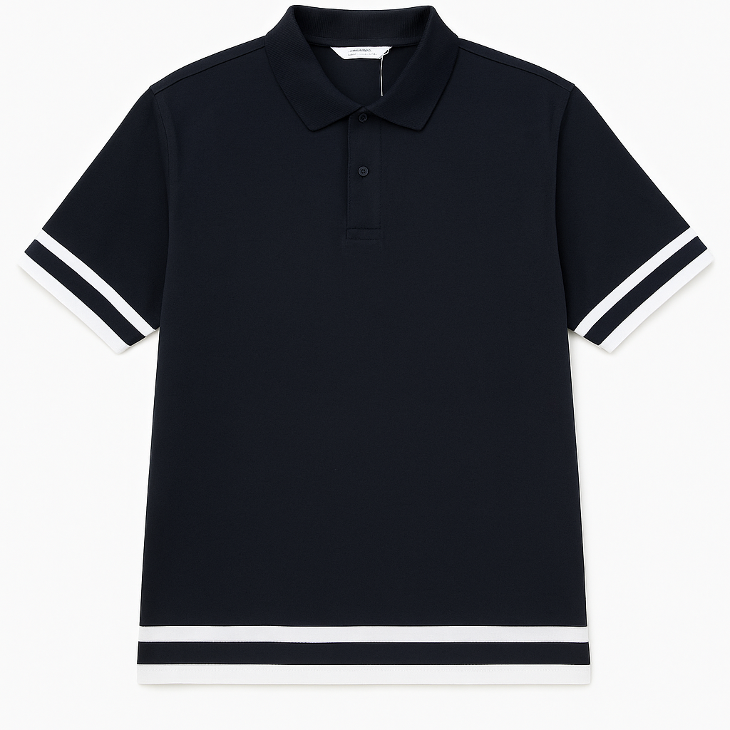 Red Tag Men Black Bold Polo