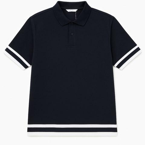 Red Tag Men Black Bold Polo