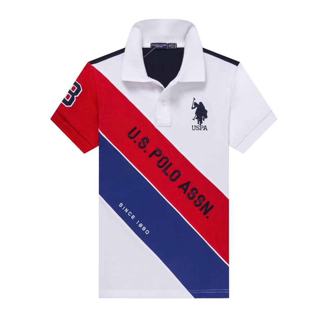 USPA ASSN MEN WHITE POLO