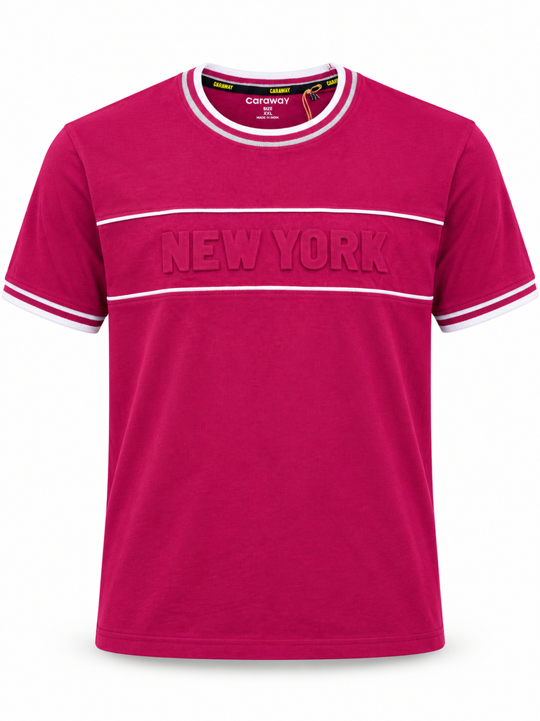 Car Way NYC Men Maroon T shirt