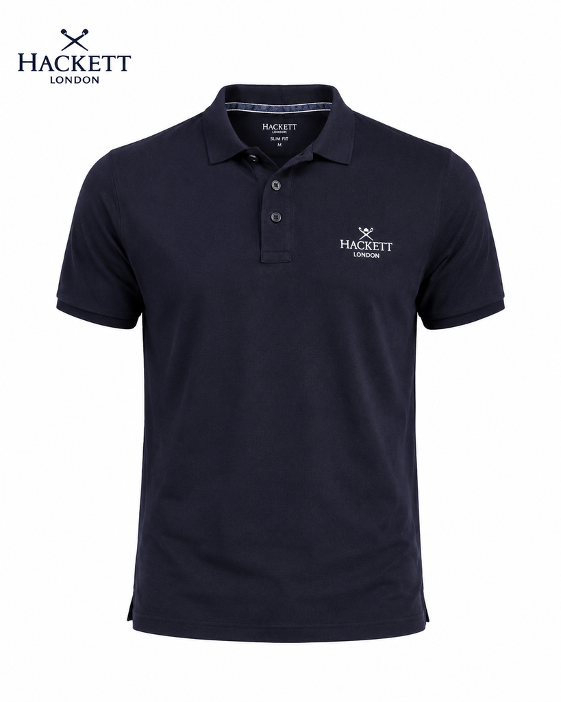 Hackett Men Black Polo