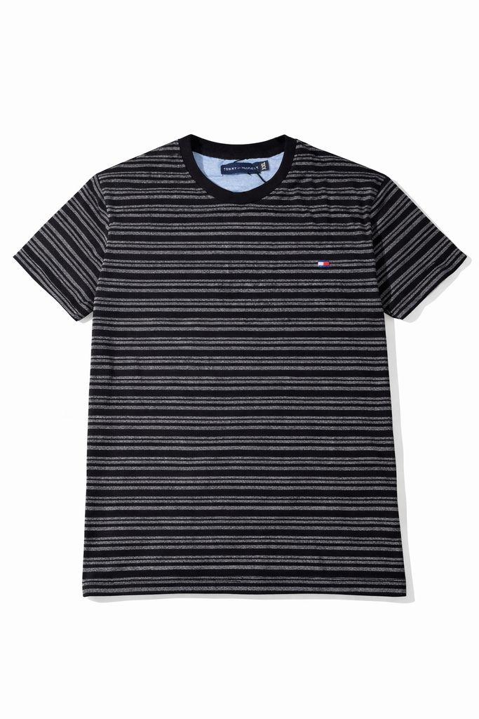 Tommy Hilfiger Men Black Stripe T shirt