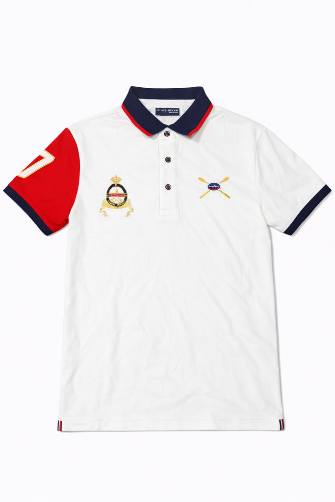 Cross Mallet Rugby White Polo