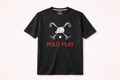 Polo Play Cross Mallet Black T shirt