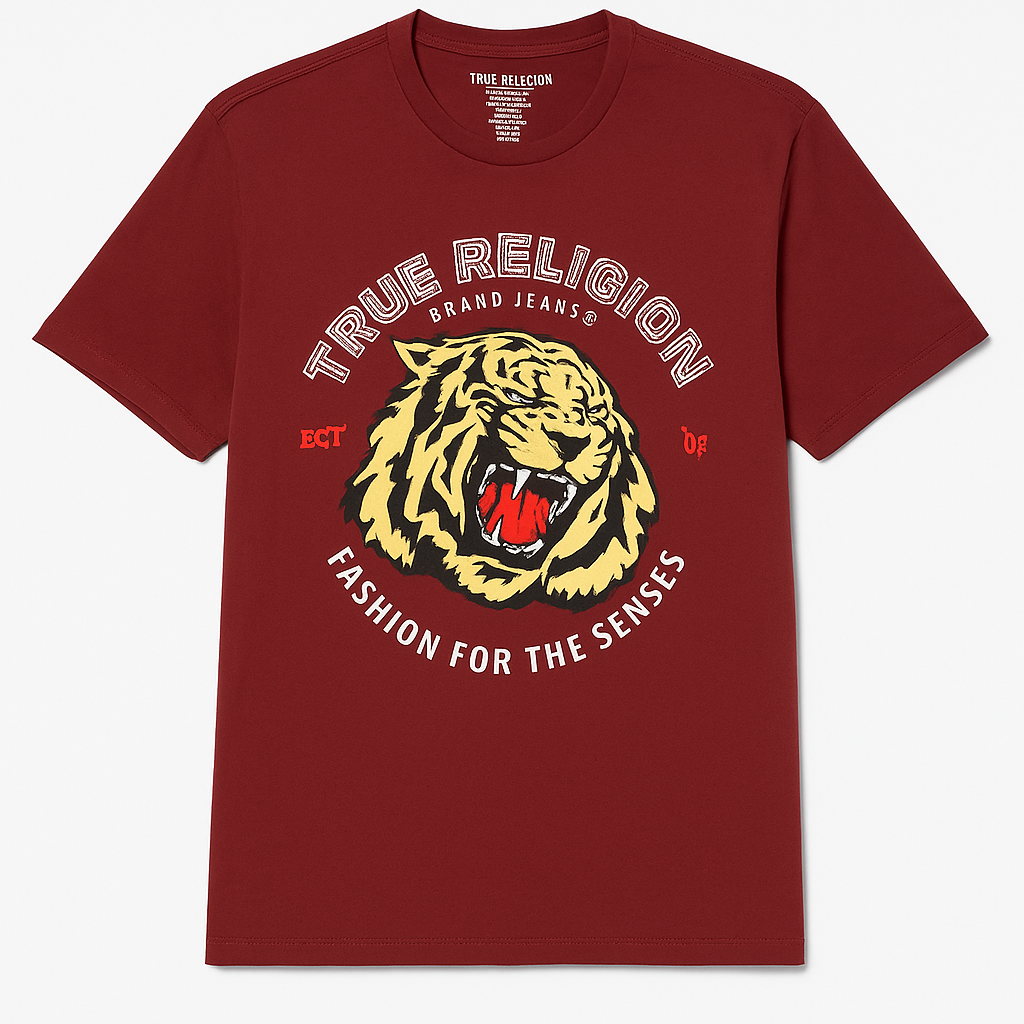 True Religion Maroon Men T shirt