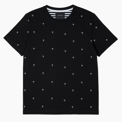 Cactus Man Dotted Black T shirt