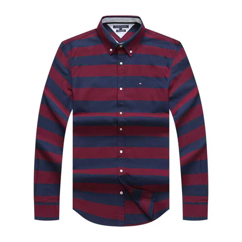 Tommy Hilfiger Oxford Men Horizontal Opaque Long Sleeve Shirt