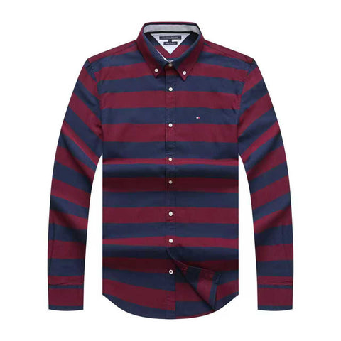 Tommy Hilfiger Oxford Men Horizontal Opaque Long Sleeve Shirt