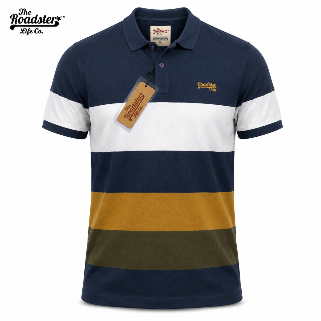 Roadster Men Stripe Polo