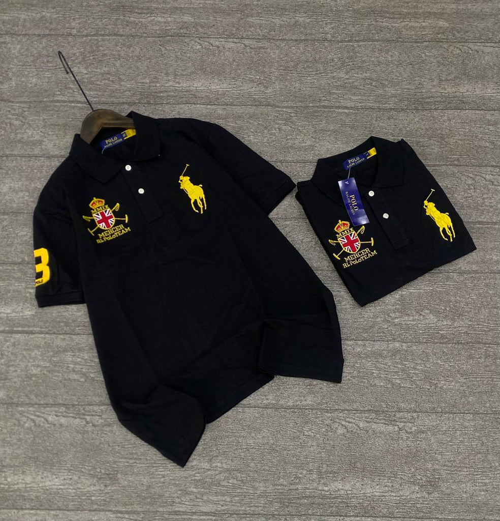 Ralph Lauren Black Big Pony Men Polo