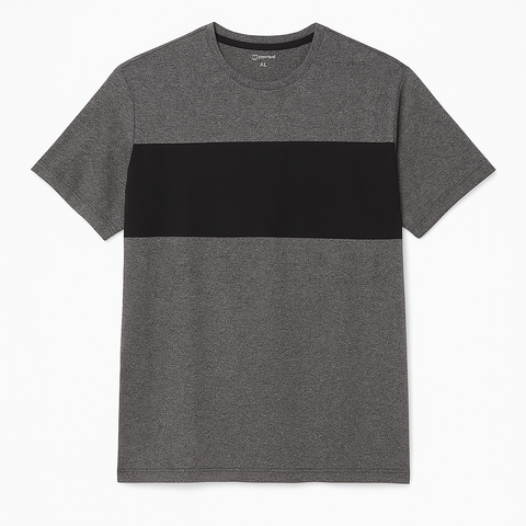 Men Grey Bold Stripe T shirt
