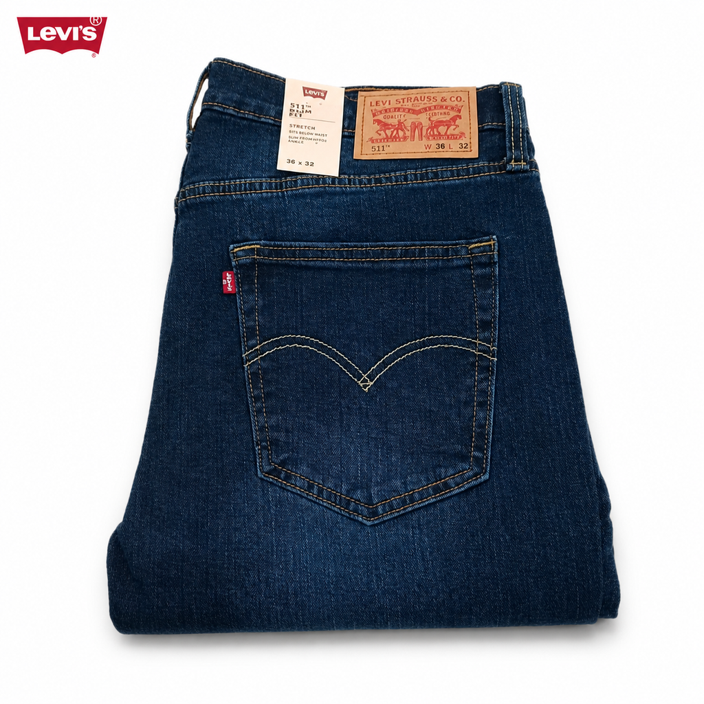 Levis Men 511  Straight Cut Blue Jeans