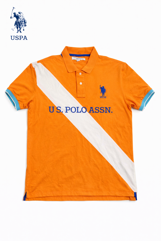 USPA ASSN MEN ORANGE POLO