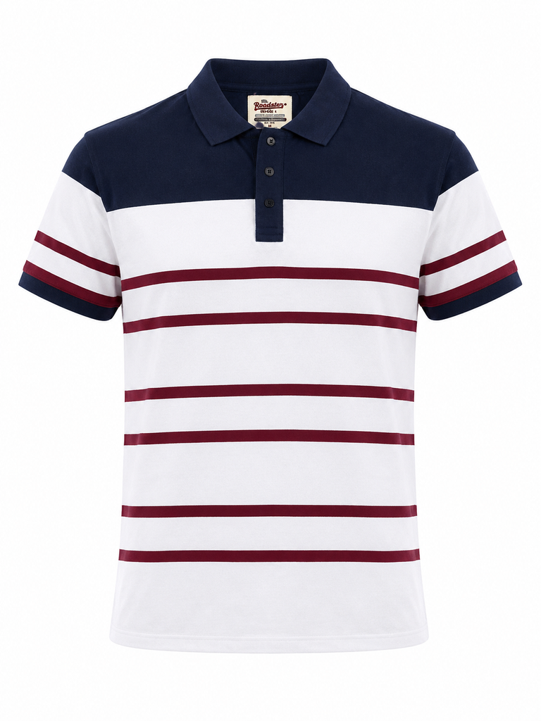 Roadster Men Stripe Polo