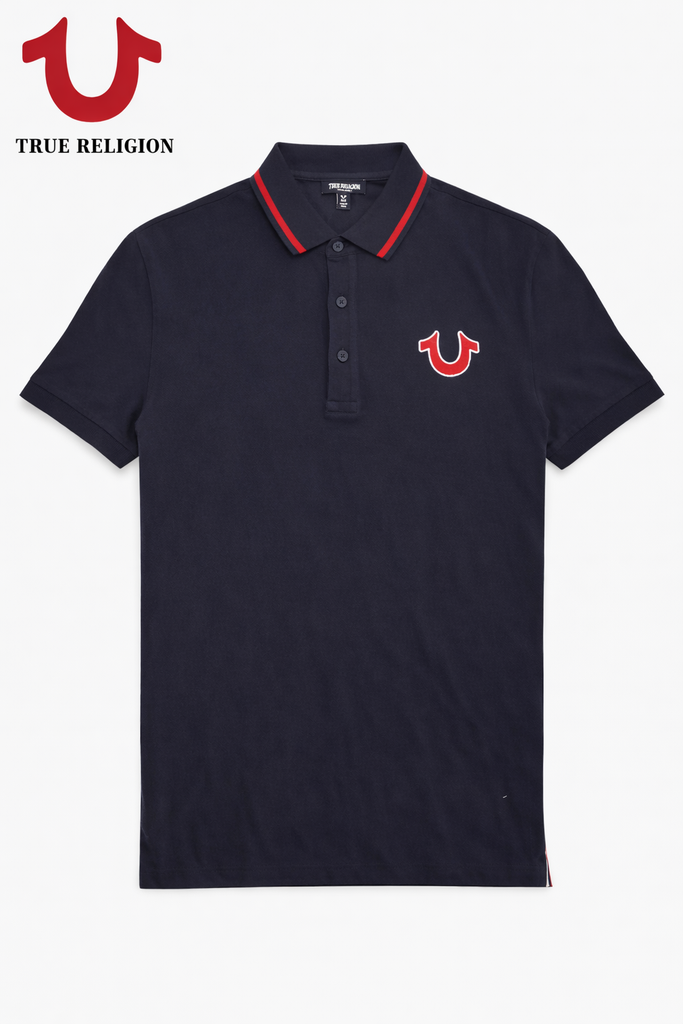 True Religion Black Men Polo
