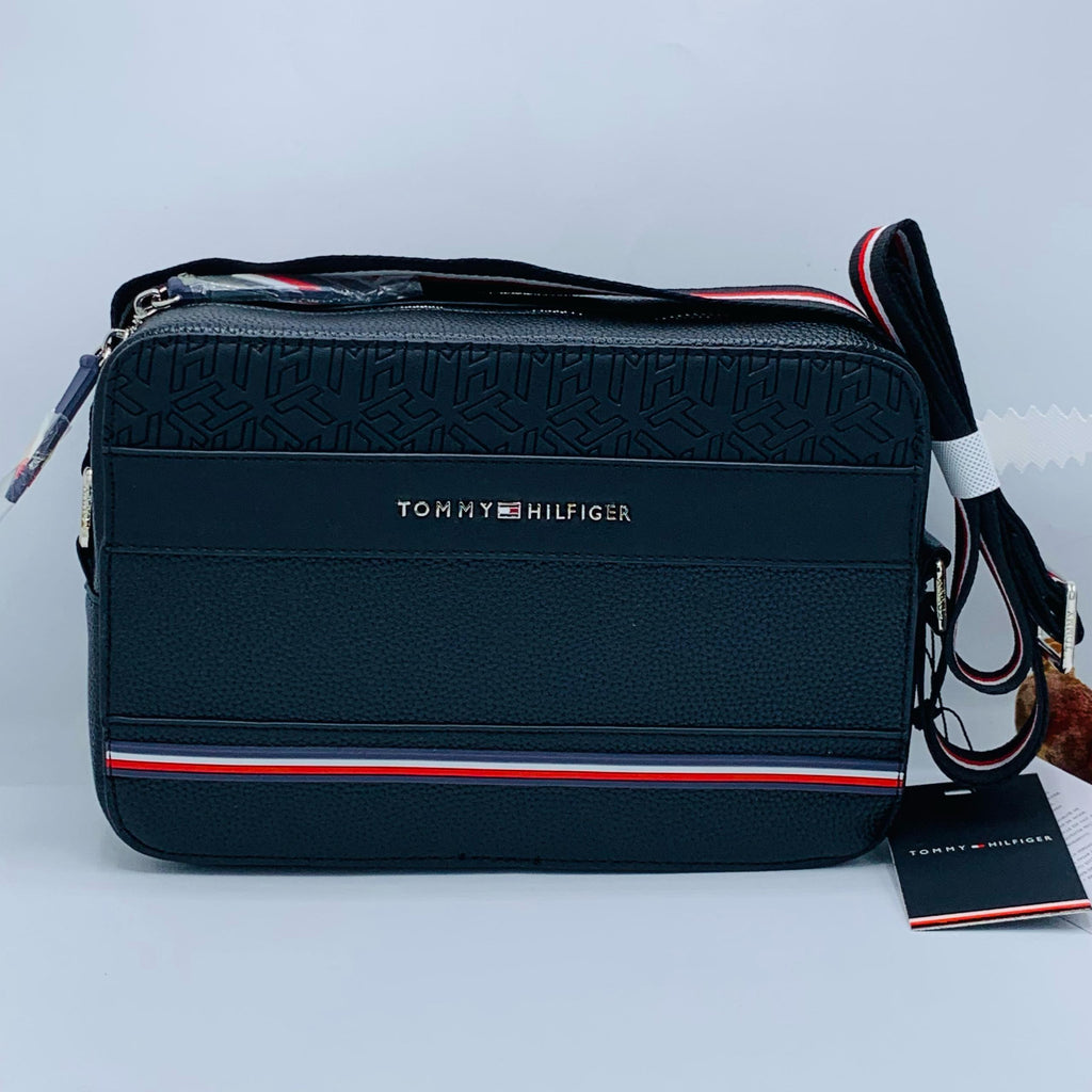 Tommy Hilfiger Black Leather Gretna Crossbody