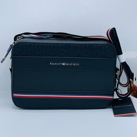 Tommy Hilfiger Black Leather Gretna Crossbody