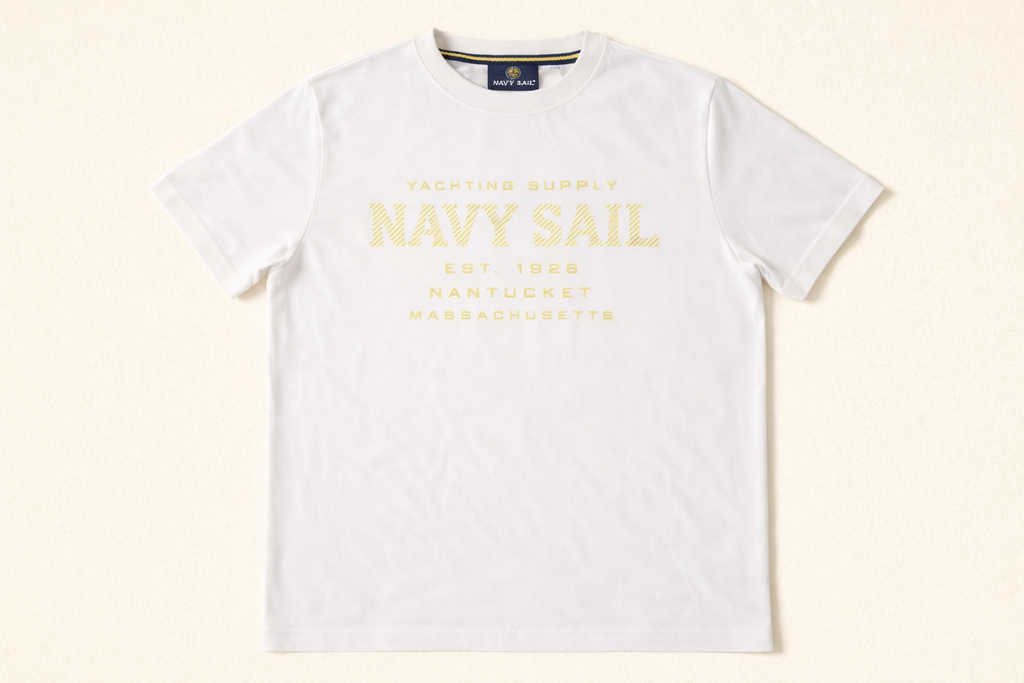 Navy Sail White Men T shirt