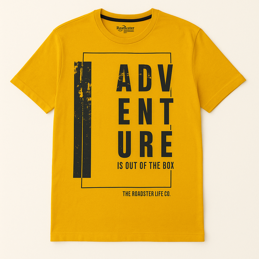 The Road Star Yellow Men T shirt