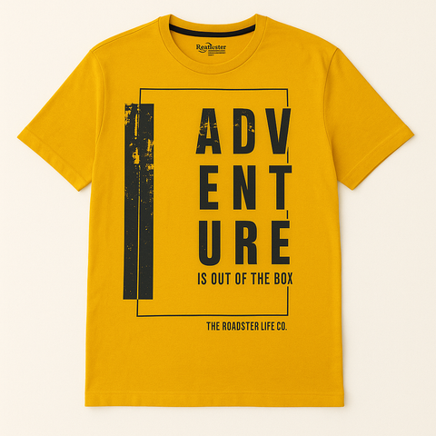 The Road Star Yellow Men T shirt