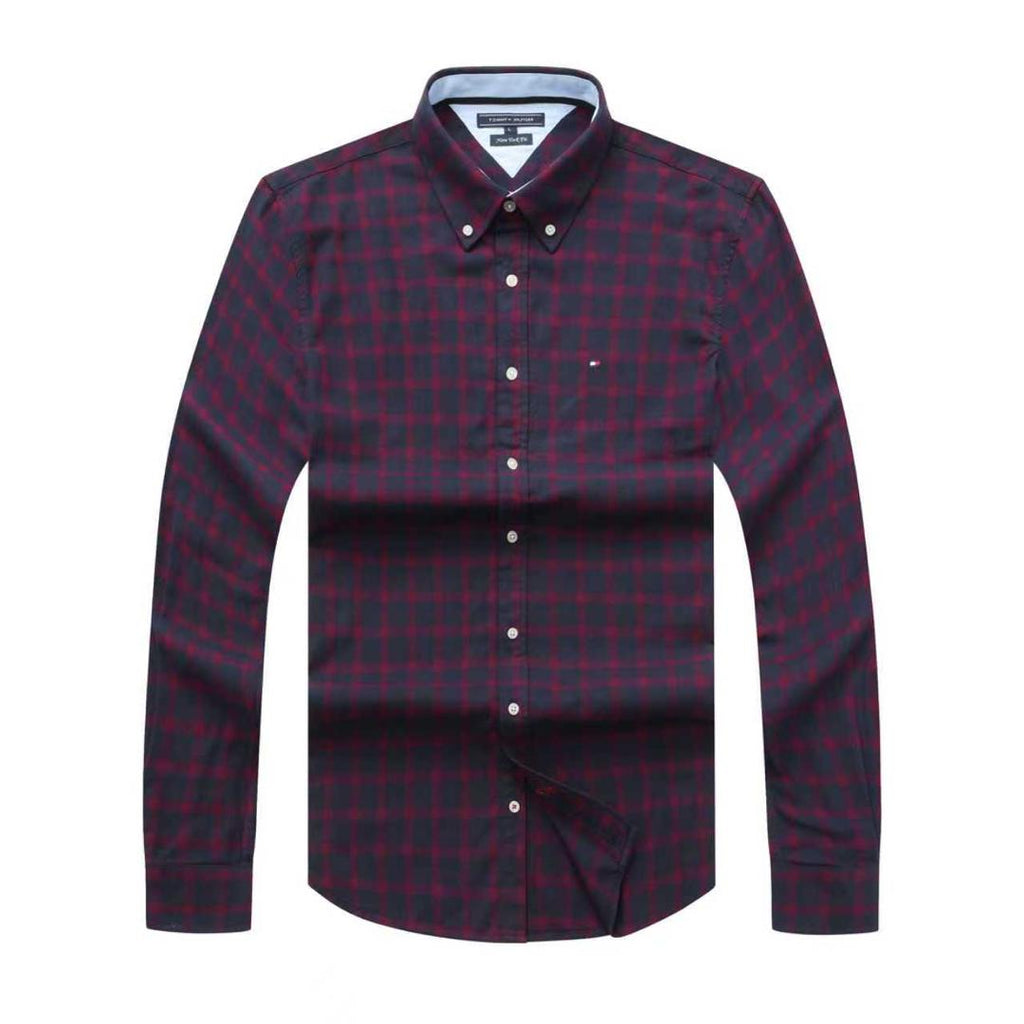 Tommy Hilfiger Men Check Long Sleeve Shirt New York Fit