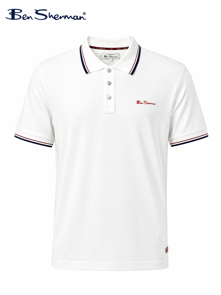 Ben Sherman White Men Polo