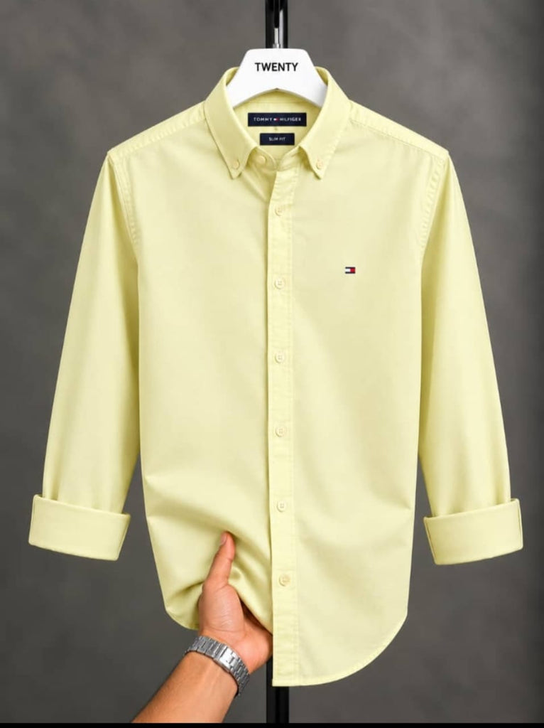 Tommy Hilfiger Men Long Sleeve Shirt - Yellow