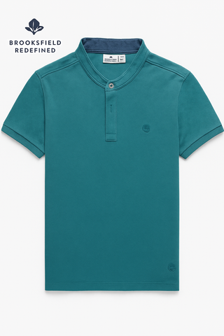 Springfield Green Band Collar T shirt