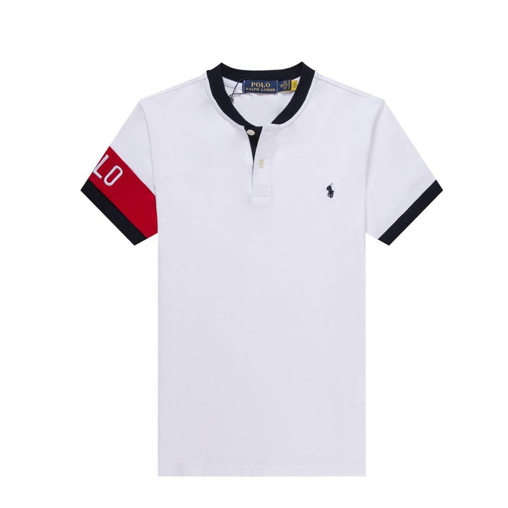 Ralph Lauren Men White Band Collar T shirt