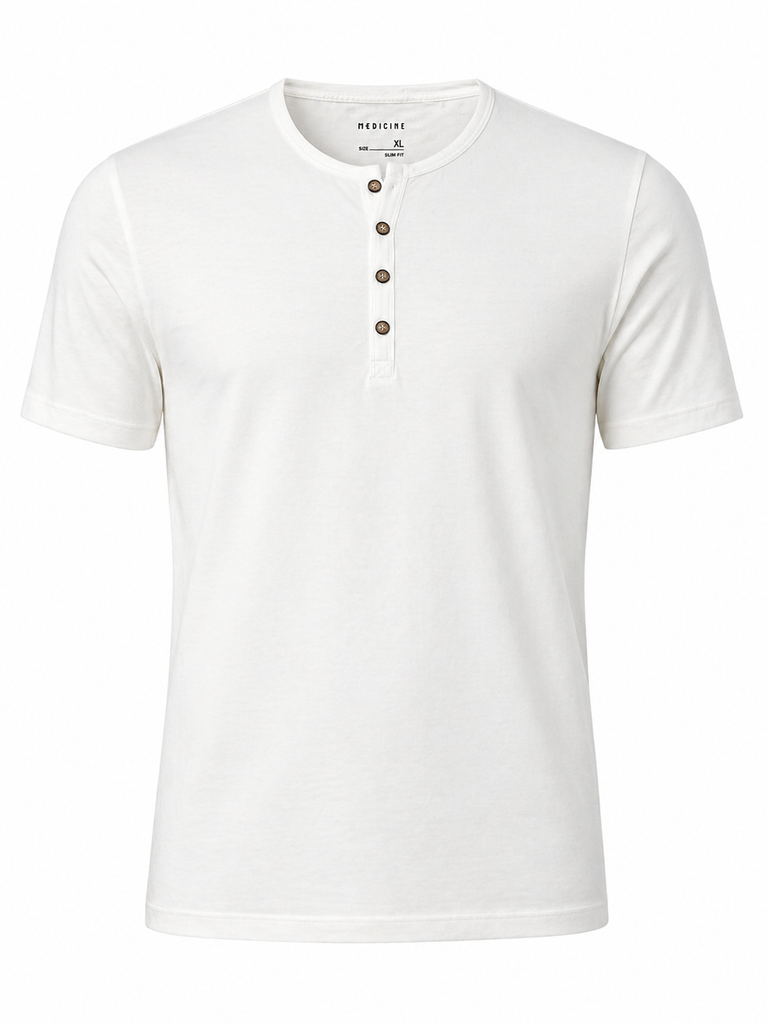 Men White Band T shirt
