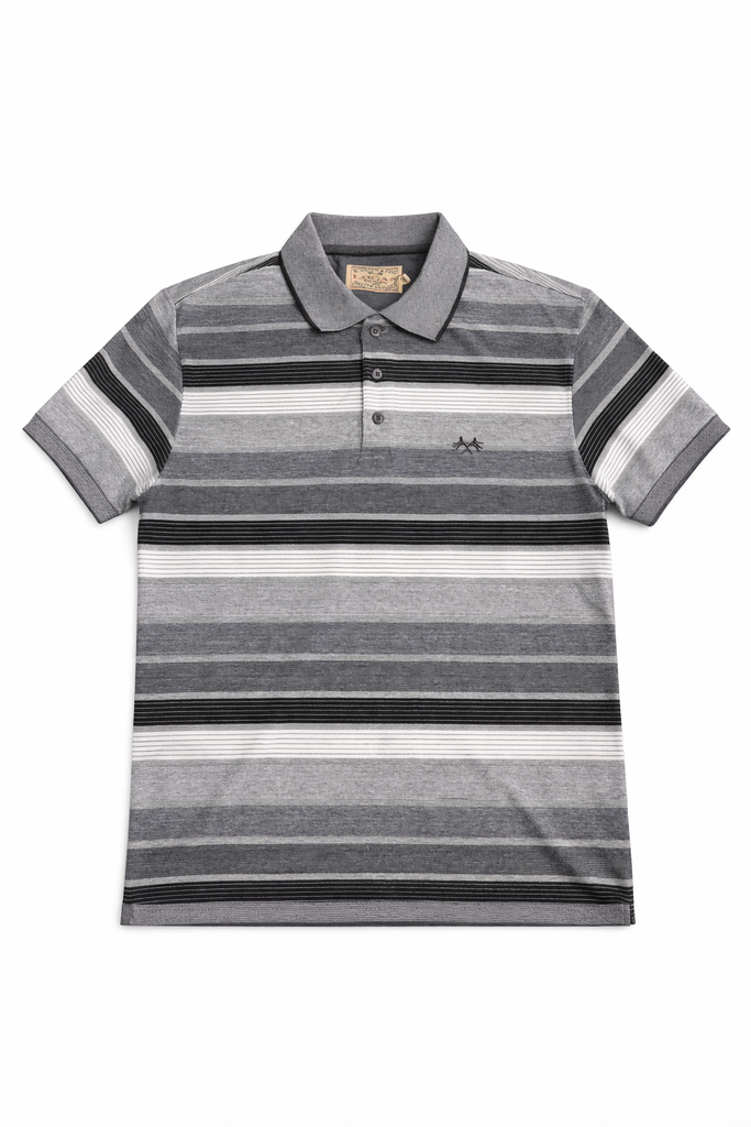 Logan Yachting Grey Stripe Polo