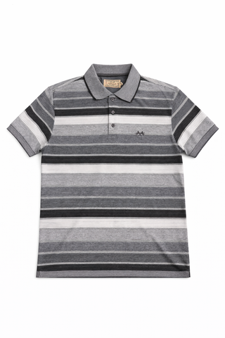 Logan Yachting Grey Stripe Polo