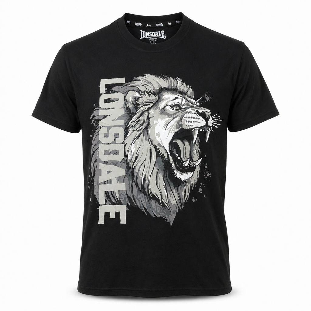 Lonsdale Black Men T shirt