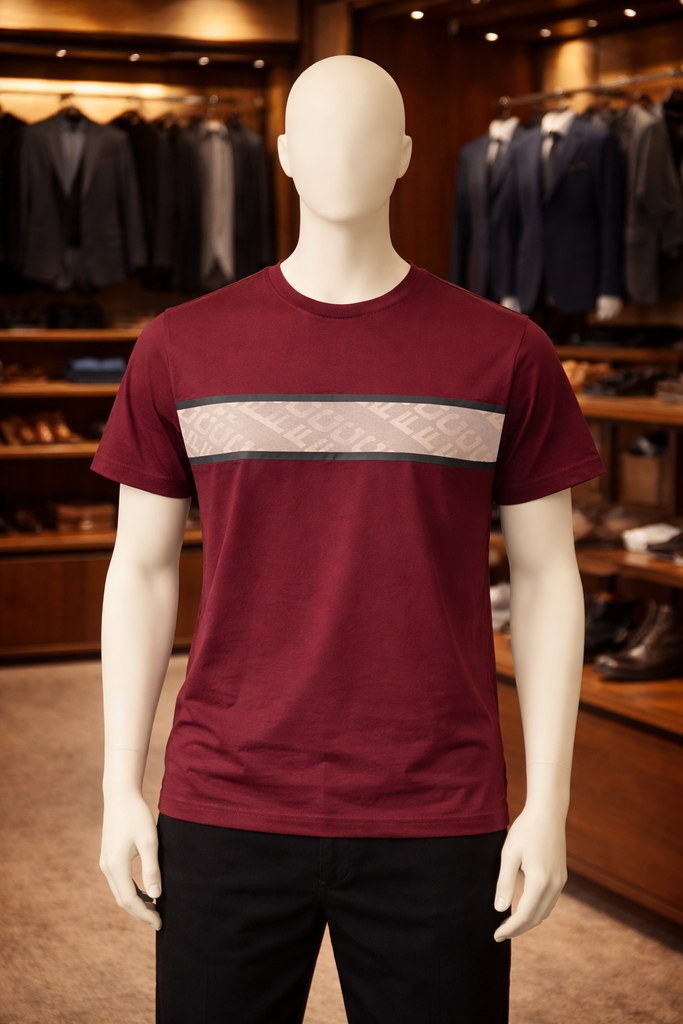 French Connection Men Maroon T shirt