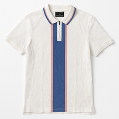 Men Zip Up Polo