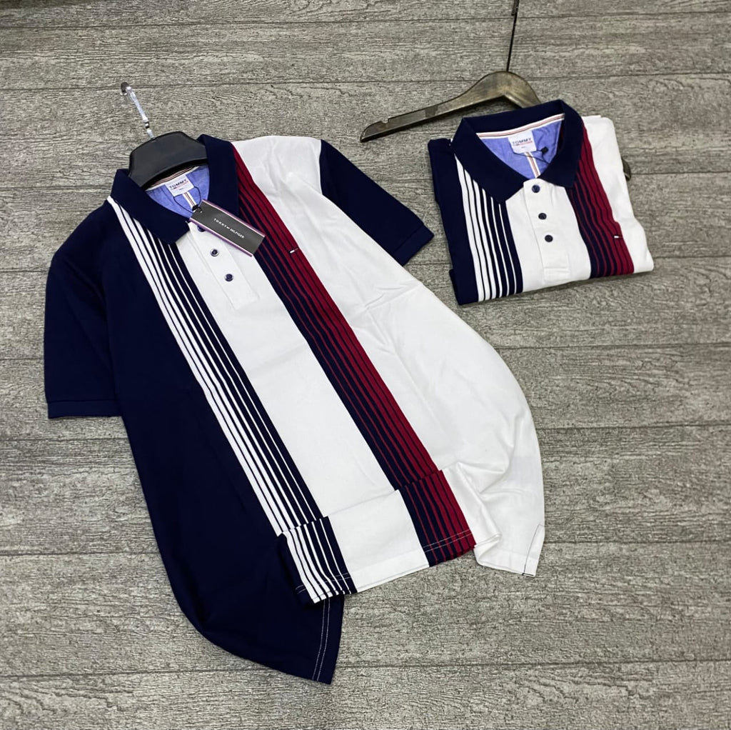 Tommy Hilfiger Men Stripe Polo - Casual