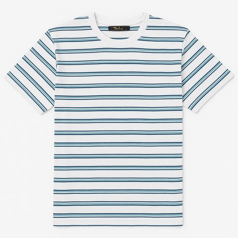 Men Stripe White T shirt