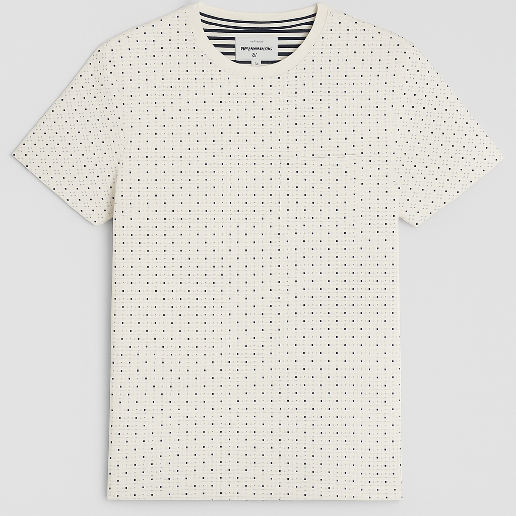 London Peter Werth Men White Dotted T shirt
