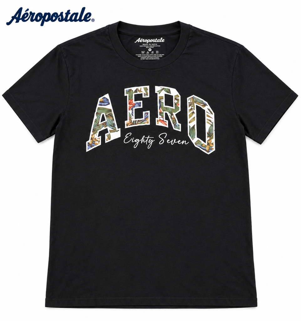 Aeropostale Men Black T shirt