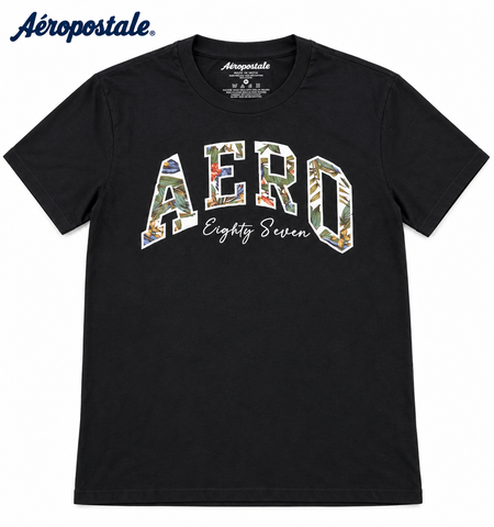 Aeropostale Men Black T shirt