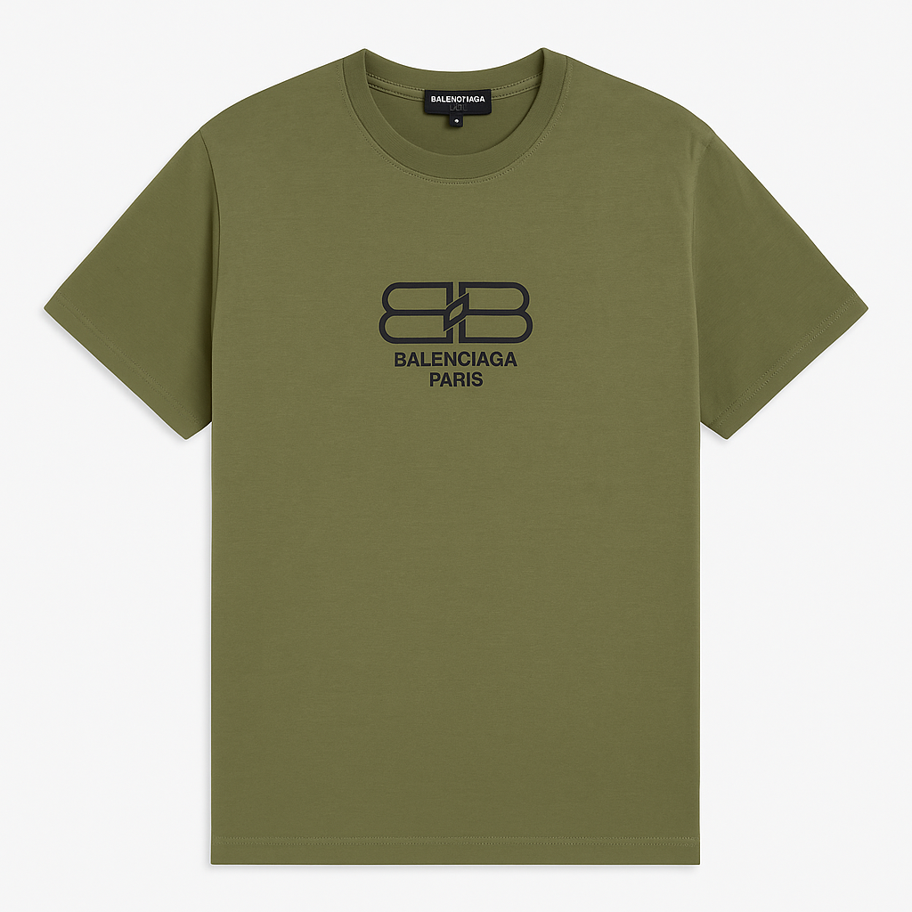 Balenciaga Army Green Men T shirt