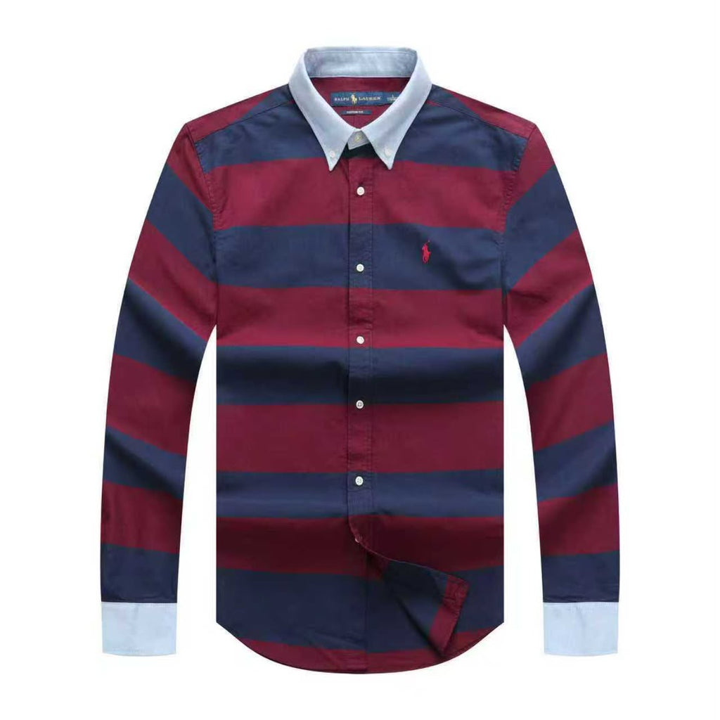 RRL Small Pony Bold Stripe Long Sleeve Men Shirt