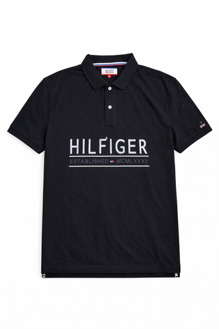 Hilfiger Black Men Polo- Denim Hilfiger