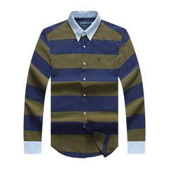 RRL Small Pony Bold Stripe Long Sleeve Men Shirt
