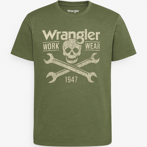 Wrangler Green Men T shirt