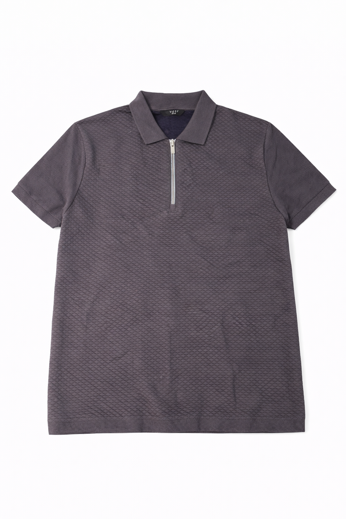 MVN Grey Polo Zip Up