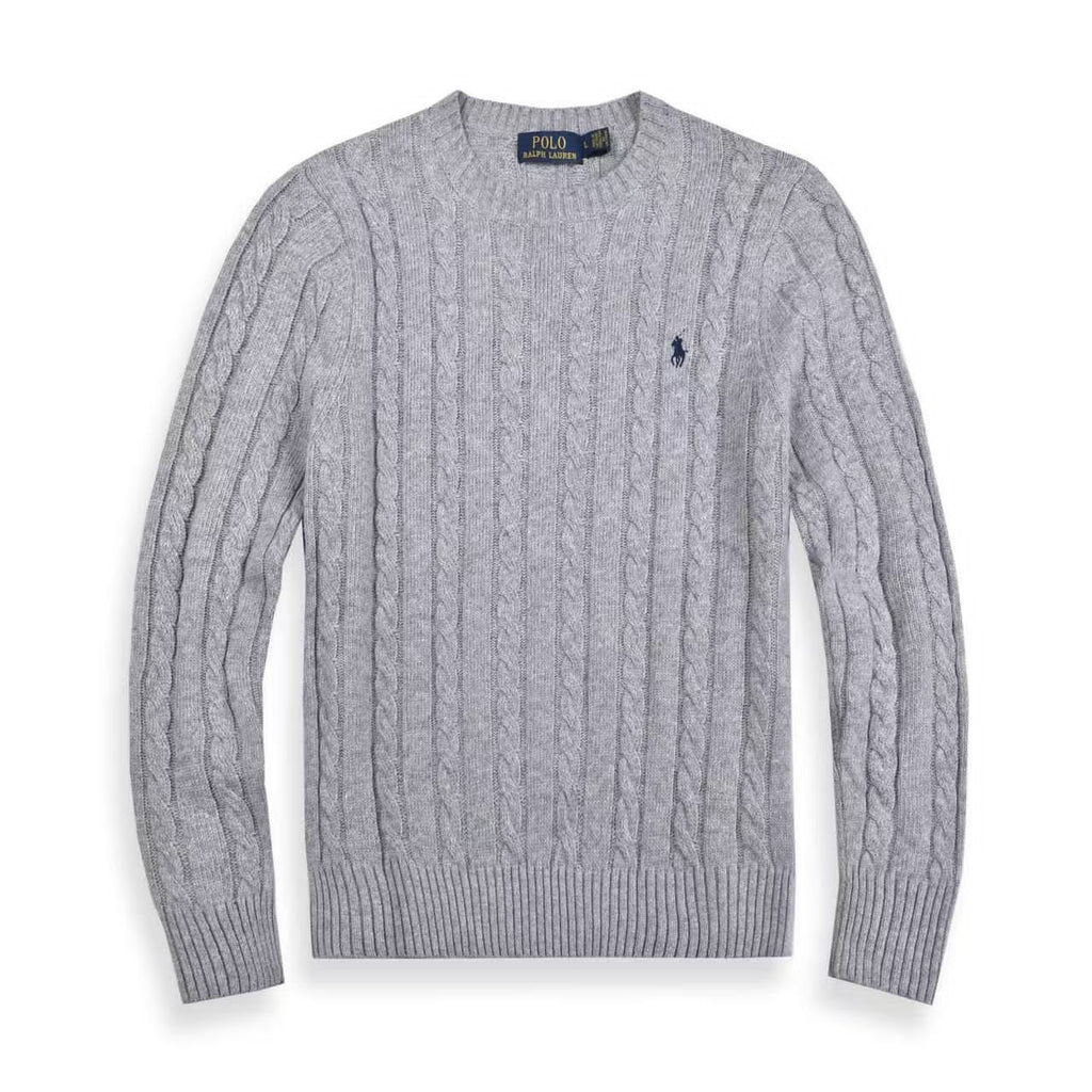 Polo Ralph Lauren Cable Knit Grey Long Sleeve Sweater