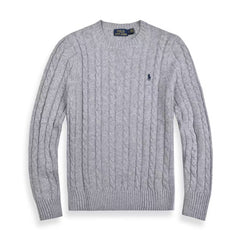 Polo Ralph Lauren Cable Knit Grey Long Sleeve Sweater