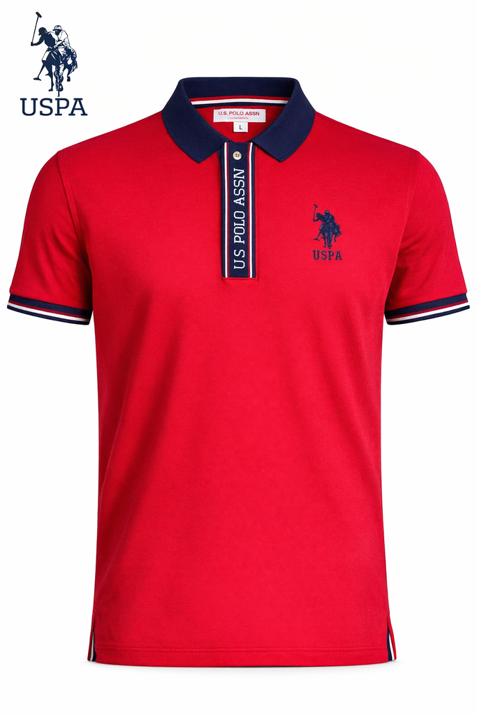Uspa Assn Men Red Polo